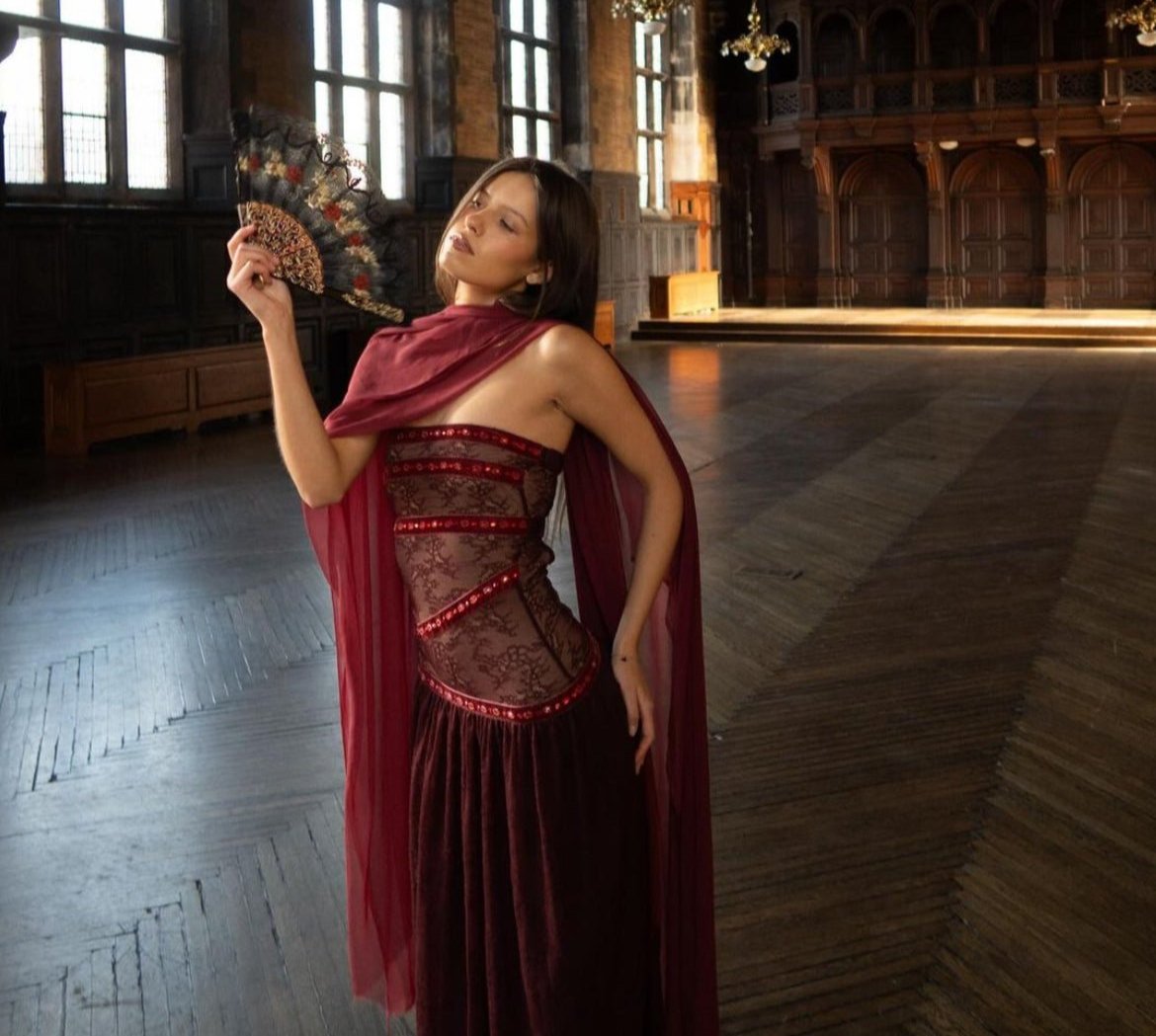 Bordeaux Colette Dress