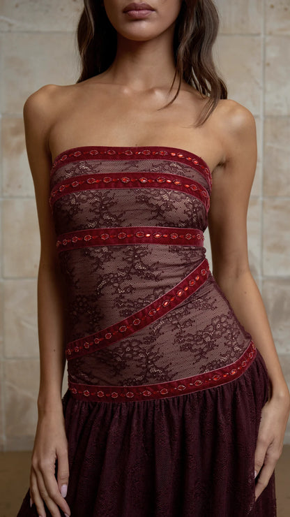 Bordeaux Colette Dress